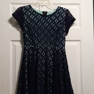Blue lace dress